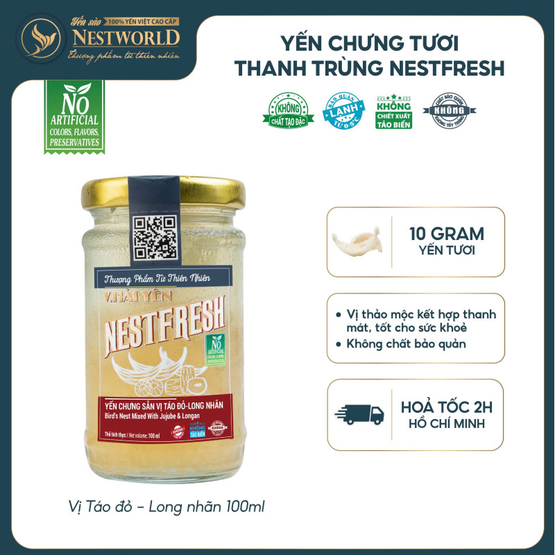 YẾN CHƯNG SẴN NESTFRESH VỊ TÁO ĐỎ – LONG NHÃN